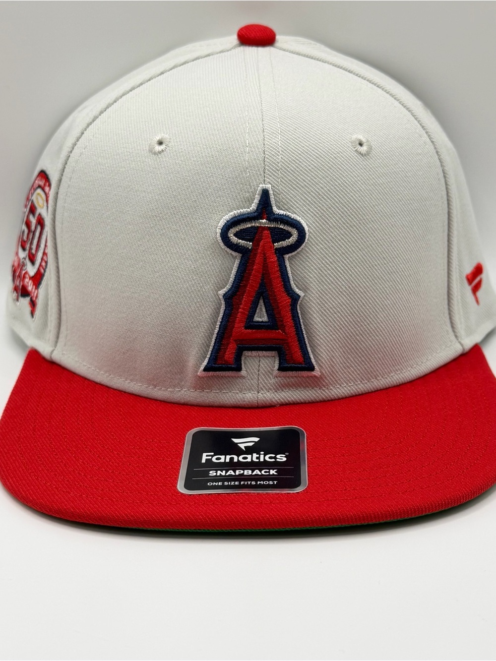 Los Angeles Angels Fanatics Glory Days Two-Tone Gray/Red Snapback Hat OSFM